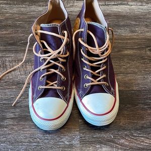 Converse Chuck Taylor All Star Lux Hi High
Hidden Heel Wedge Plum Women Sz 10